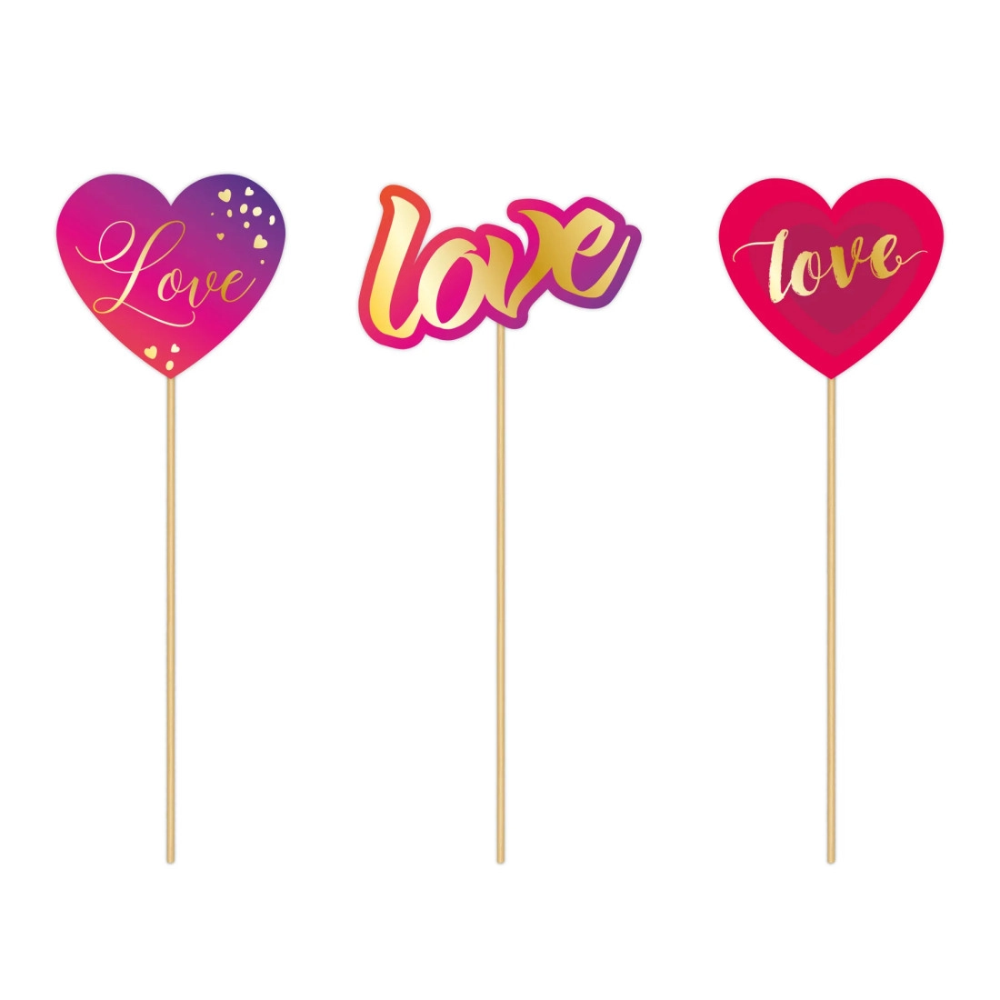 Decoruri pentru tort „Love” – set 3 buc.