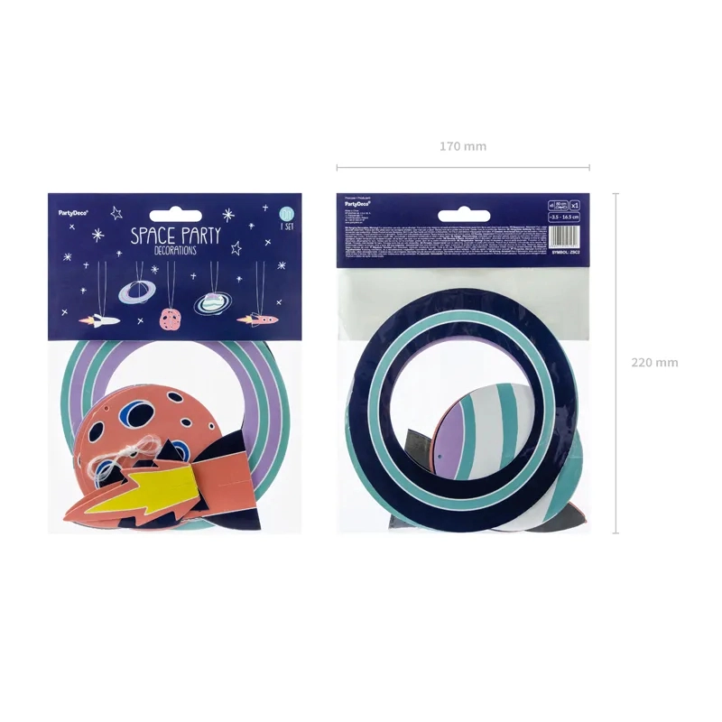 Decorațiune suspendată Spațiu, 5 buc.