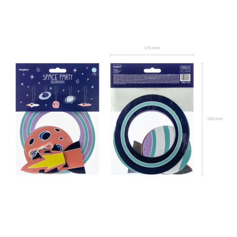 Viseča dekoracija Vesolje, 5 kosov