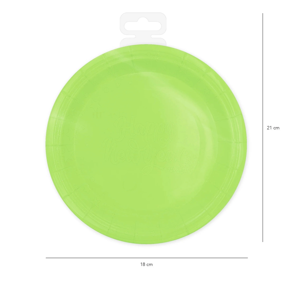 Zöld papírtányérok 18 cm – 6 darab