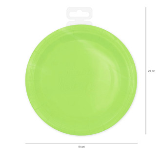 Zeleni papirnati krožniki 18 cm – 6 kosov