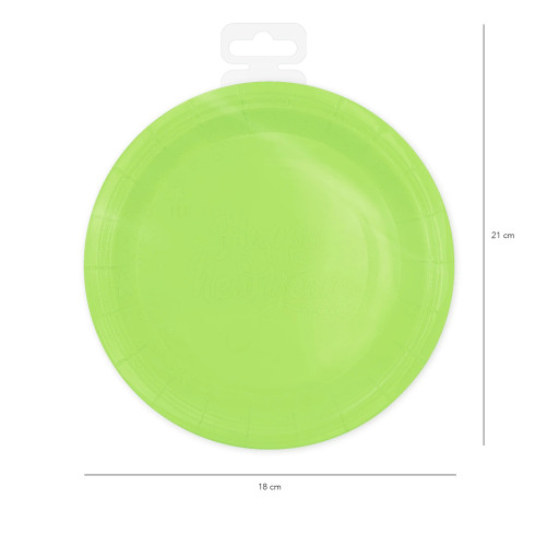 Zöld papírtányérok 18 cm – 6 darab Zöld papírtányérok 18 cm – 6 darab