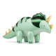 Zöld fólia lufi Triceratops 101x60 cm – nagy dinoszaurusz dekoráció