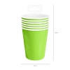Pahare din hârtie verzi 220 ml, set 6 buc.