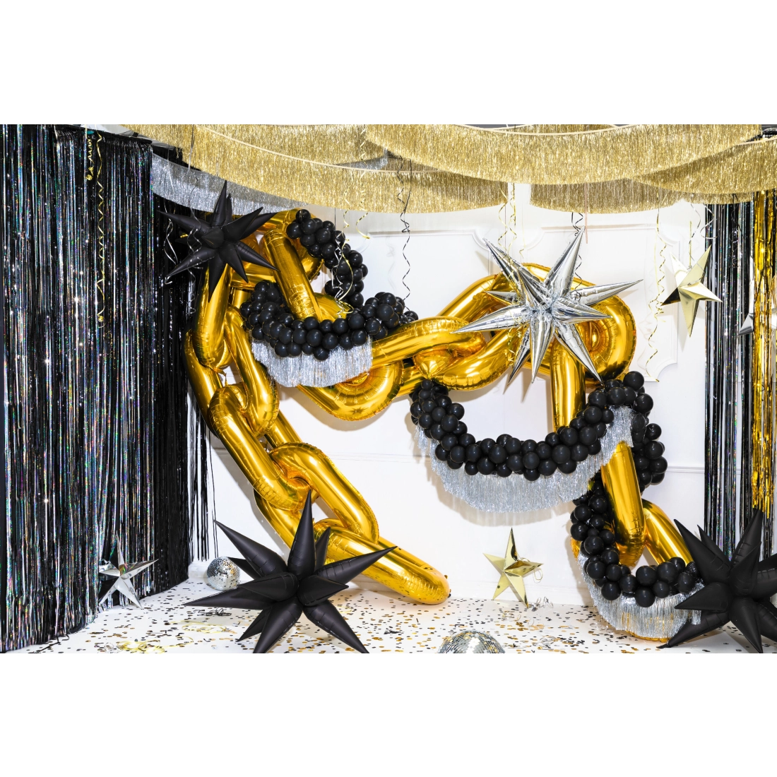 Arany fóliás lufigirland Lánc