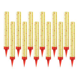 Zlata fontančna tortna sveča z zvezdicami 12 cm, 12 kos