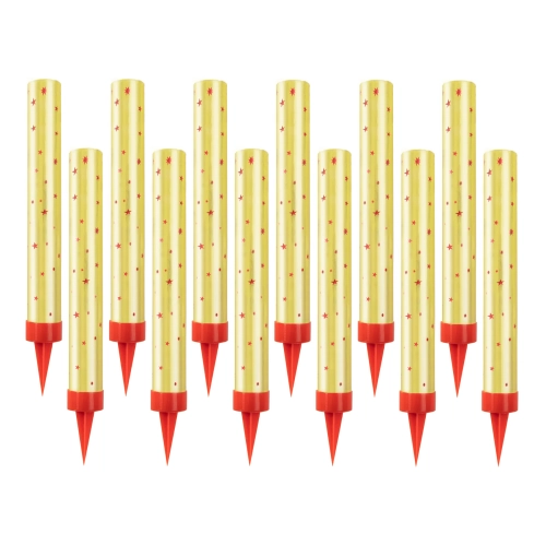 Arany tortaszökőkút gyertya csillagokkal, 12 cm, 12 db