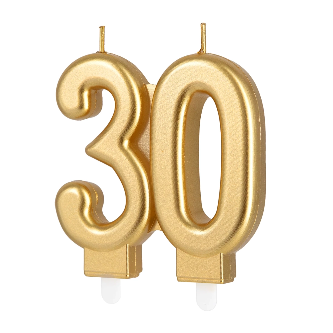 Arany születésnapi gyertya 30-as szám – 8 cm magas