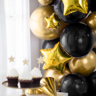 Zlati bleščeči balončki 12 cm – 50 kosov v paketu za zabavo