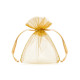 Arany organza tasakok 10 cm – ajándékcsomagolás (10 db)