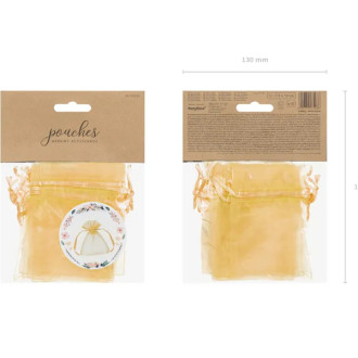 Zlati organzini vrečki 10 cm – darilno pakiranje (10 kos)