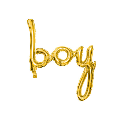 Arany fóliás lufi BOY 63,5×74 cm