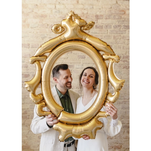 Ramă foto din folie aurie 78x95 cm – decorațiune pentru petreceri