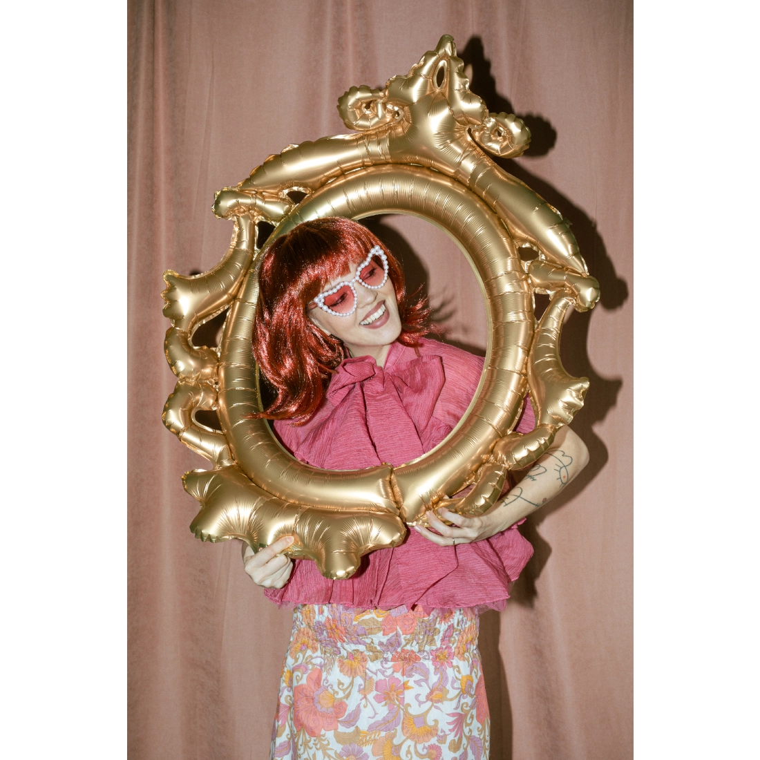 Ramă foto din folie aurie 78x95 cm – decorațiune pentru petreceri