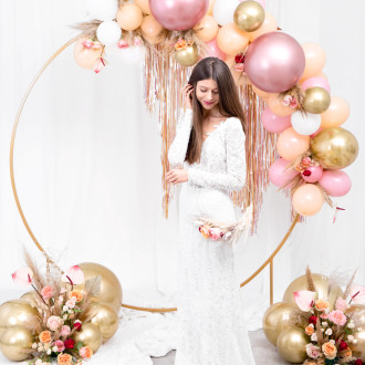 Zlati pravokotni stojalo za balone 160x210 cm