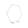 Suport hexagonal metalic auriu pentru decor cu baloane, 2 m – fundal modern pentru nuntă, petreceri și evenimente