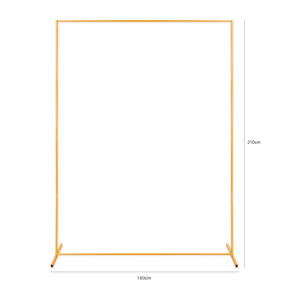 Arany téglalap alakú lufistand 160x210 cm