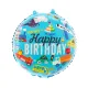 Balón Happy Birthday Auta 45 cm