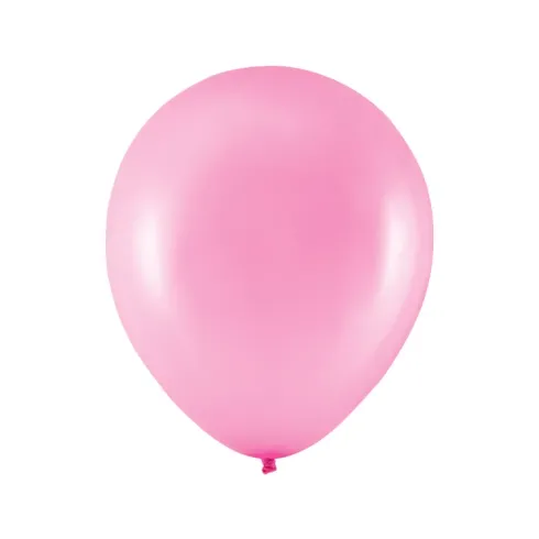 Balóny metalické růžové - 20 ks