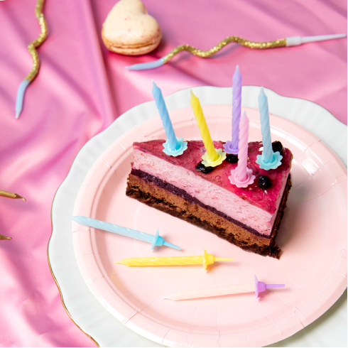 Színes mini születésnapi gyertyák – 12 db Színes mini születésnapi gyertyák – 12 db