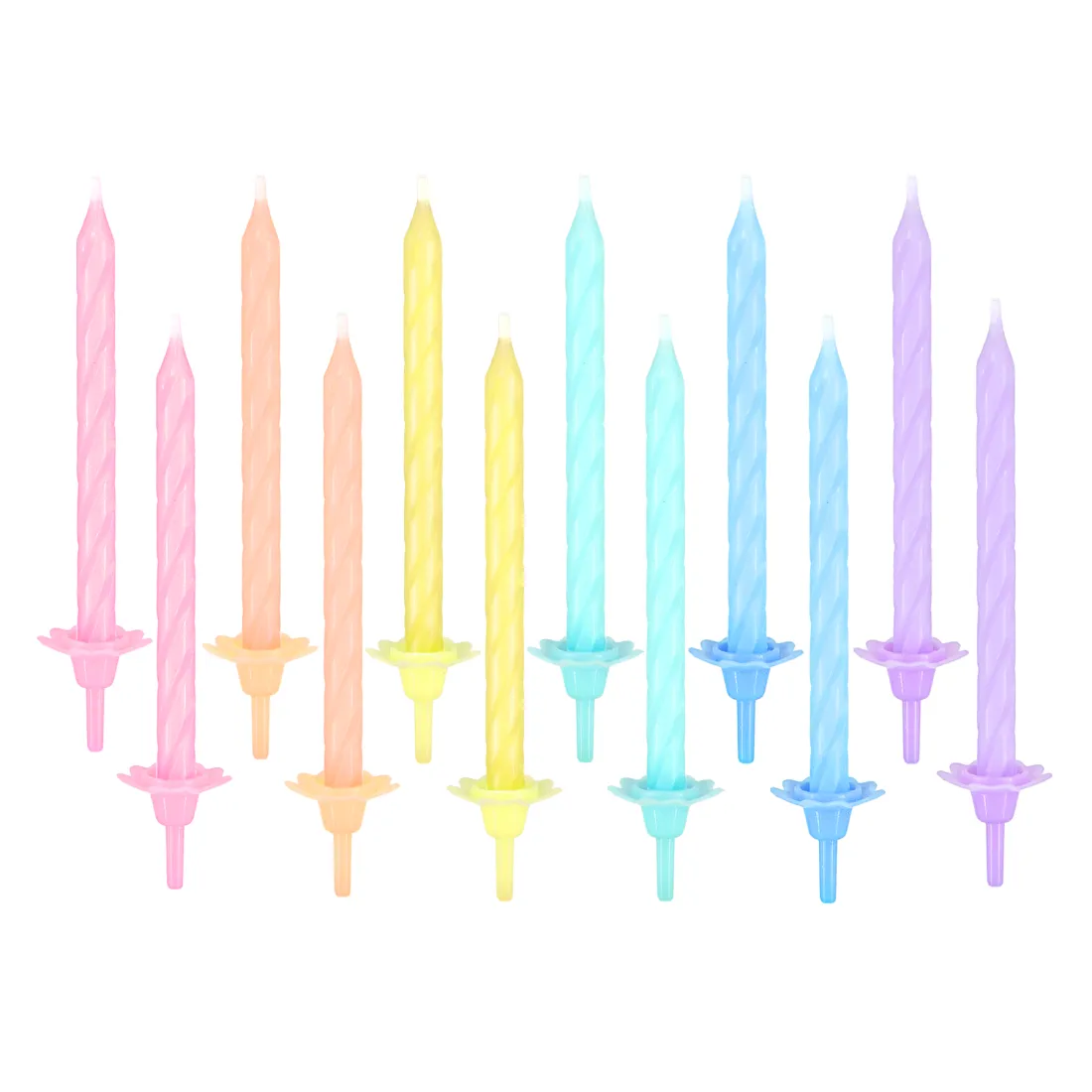 Pisane mini rojstnodnevne svečke – 12 kosov