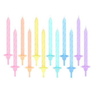 Pisane mini rojstnodnevne svečke – 12 kosov