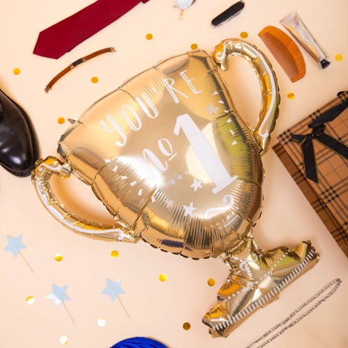 Balon din folie, cupă aurie, 79 x 78 cm