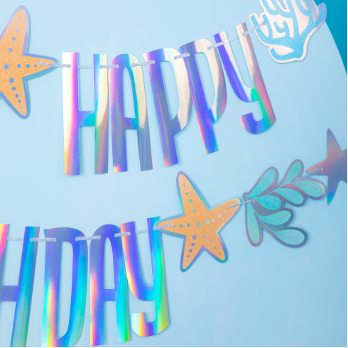 Happy Birthday Ocean girland 240 x 17 cm Happy Birthday Ocean girland 240 x 17 cm
