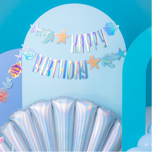 Happy Birthday Ocean girland 240 x 17 cm Happy Birthday Ocean girland 240 x 17 cm
