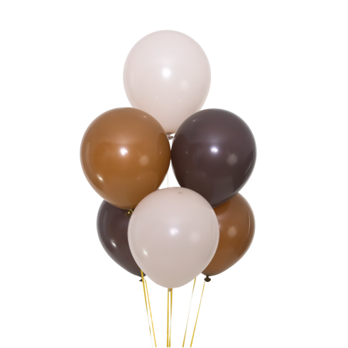 Barna pasztell lufik 30 cm, 100 db készlet Barna pasztell lufik 30 cm, 100 db készlet