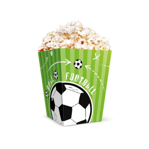 Krabička na popcorn Futbal, 6 ks