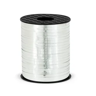 Svetleč plastični trak srebrne barve, 225 m