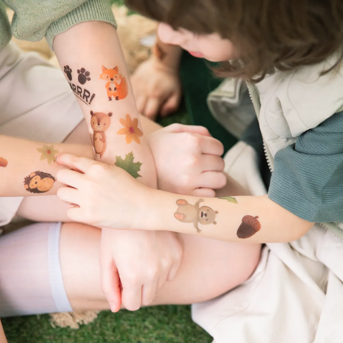 Tatuaje temporare cu animale de pădure, set 20 bucăți