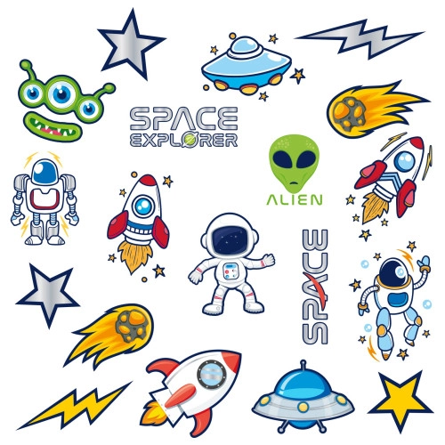 Eltávolítható tetoválások – Világűr, 19 db
