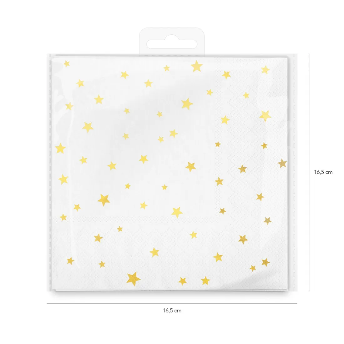 Papírszalvéták arany csillagokkal, 10 db