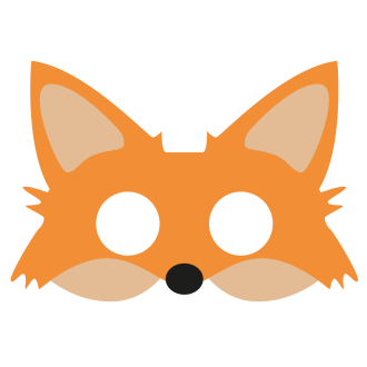 Filcna maska lisica, 1 kos