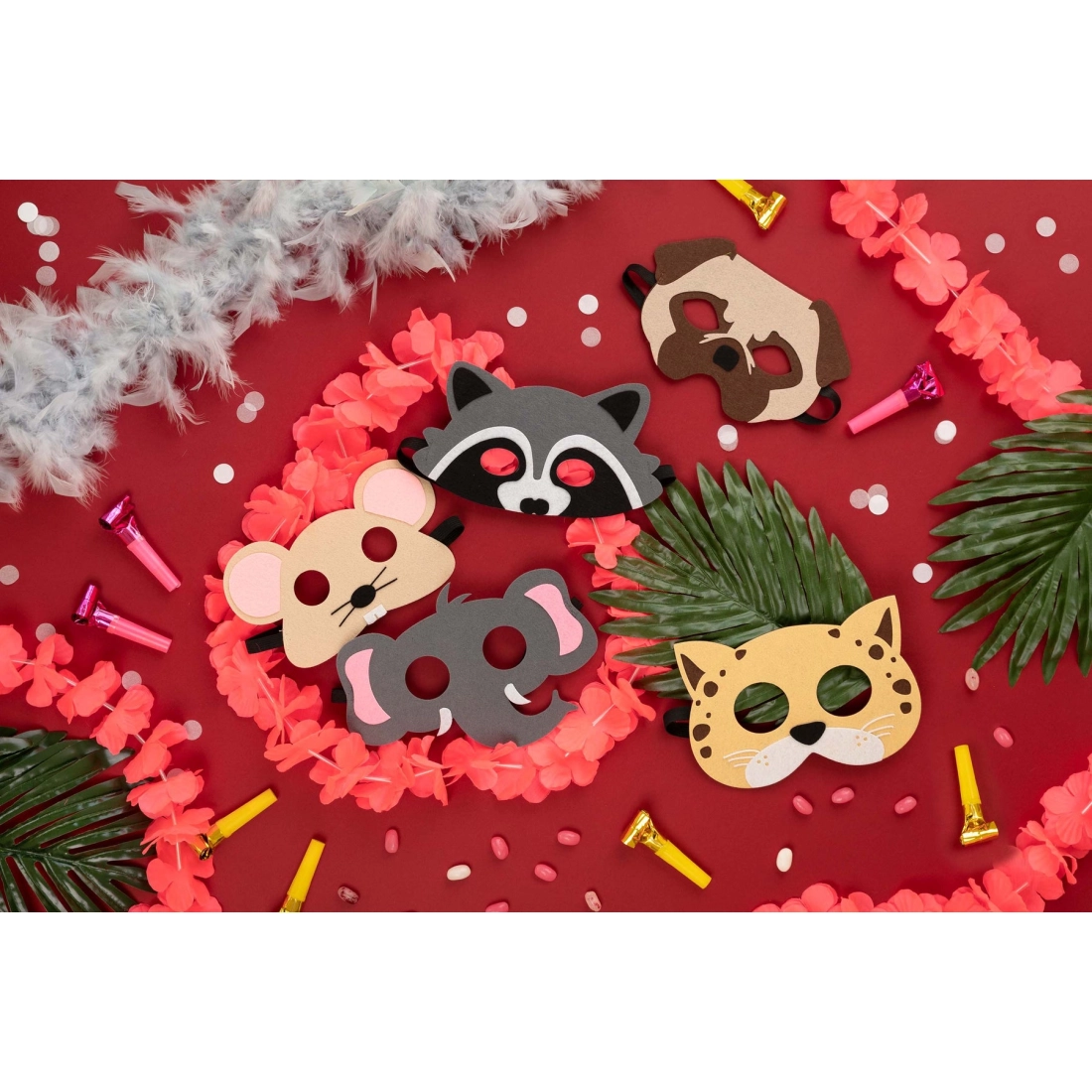 Mască din pâslă raton, 1 buc.