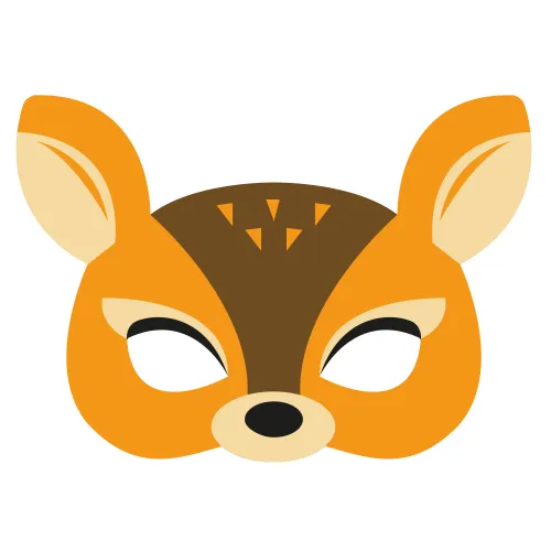 Mască din pâslă căprioară, 1 buc.