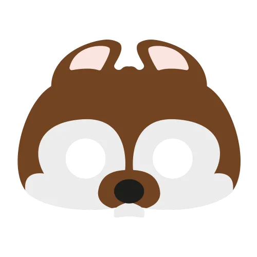 Mască din fetru veveriță, 1 buc.