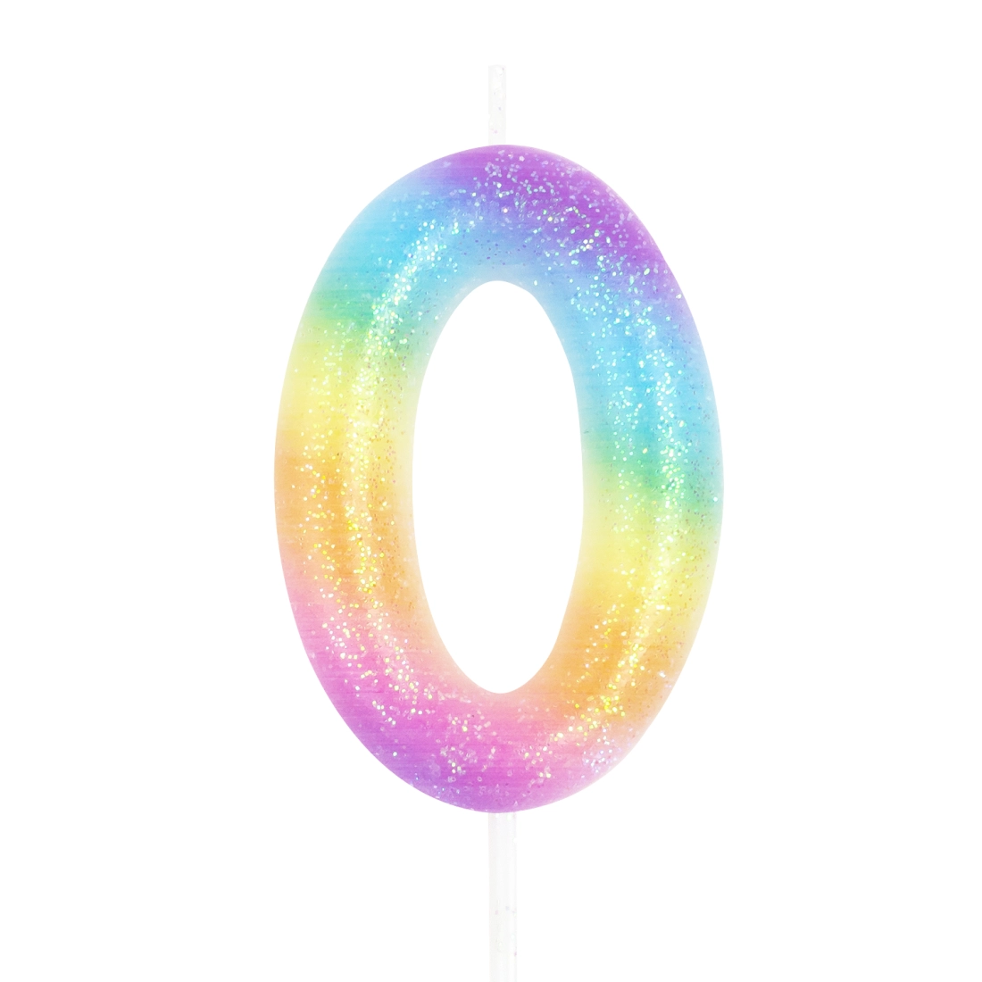 Lumânare colorată cifră 0