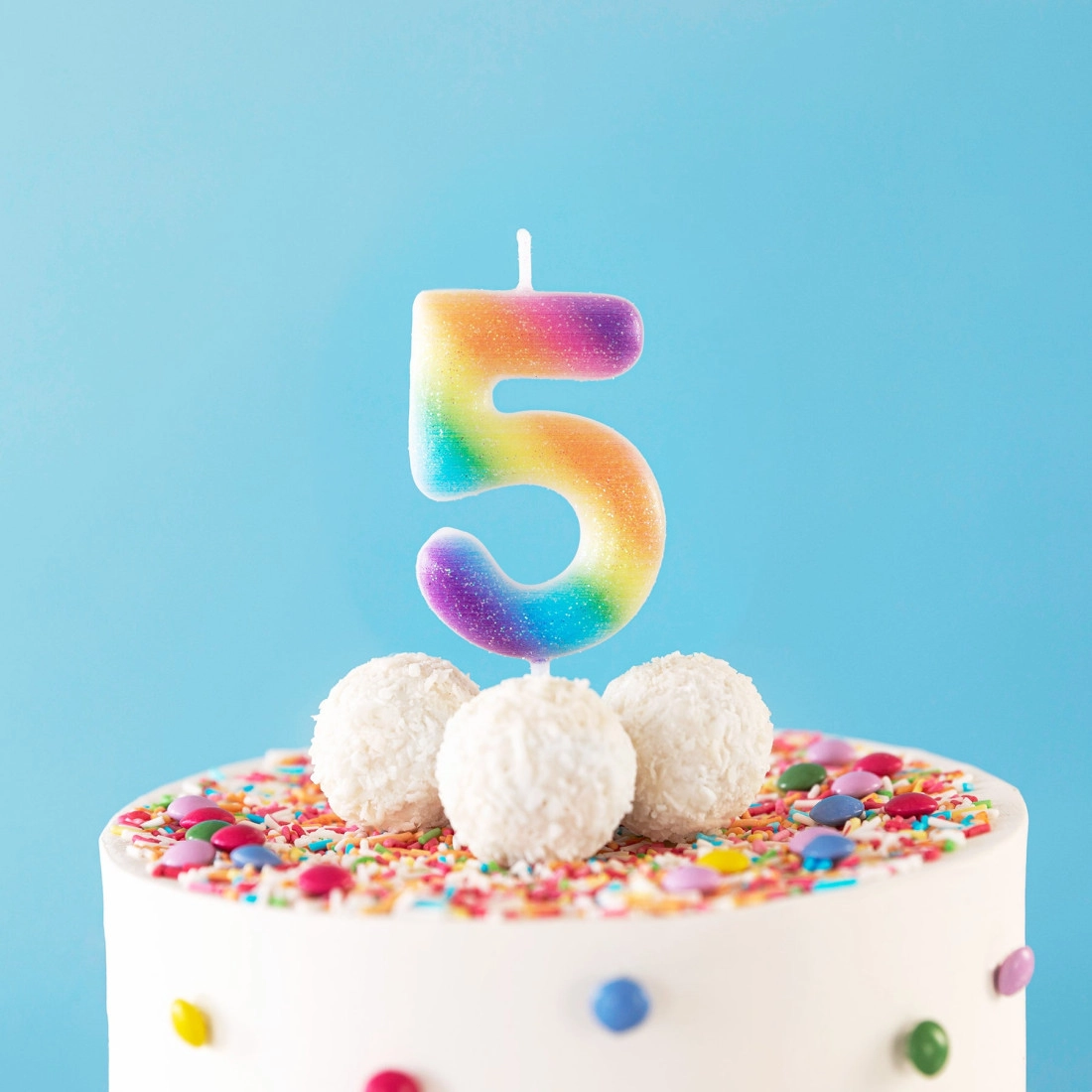 Színes születésnapi gyertya – szám 5