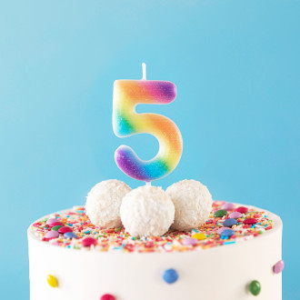 Rojstnodnevna svečka barvna številka 5