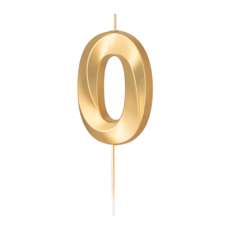 Sveča zlata kovinska številka 0