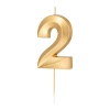 Arany metál számgyertya 2