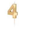 Arany metál számgyertya 4