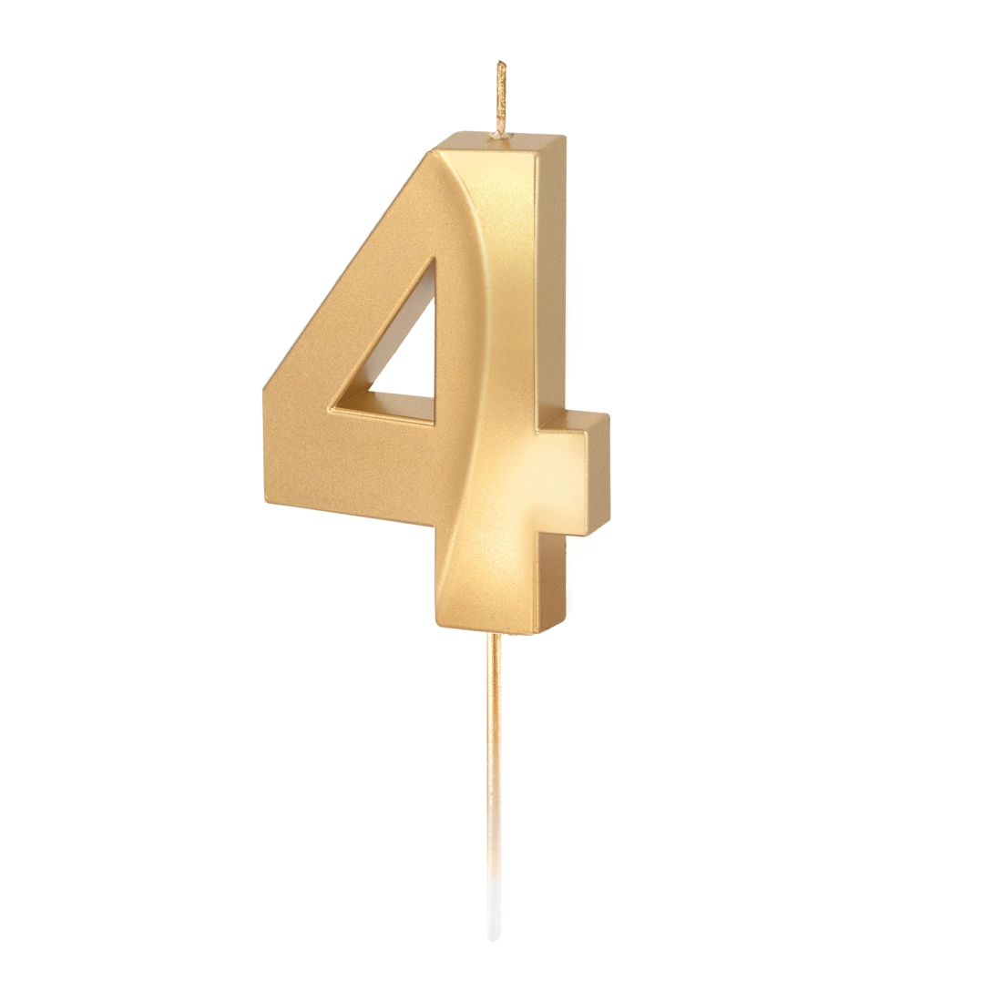 Arany metál számgyertya 4