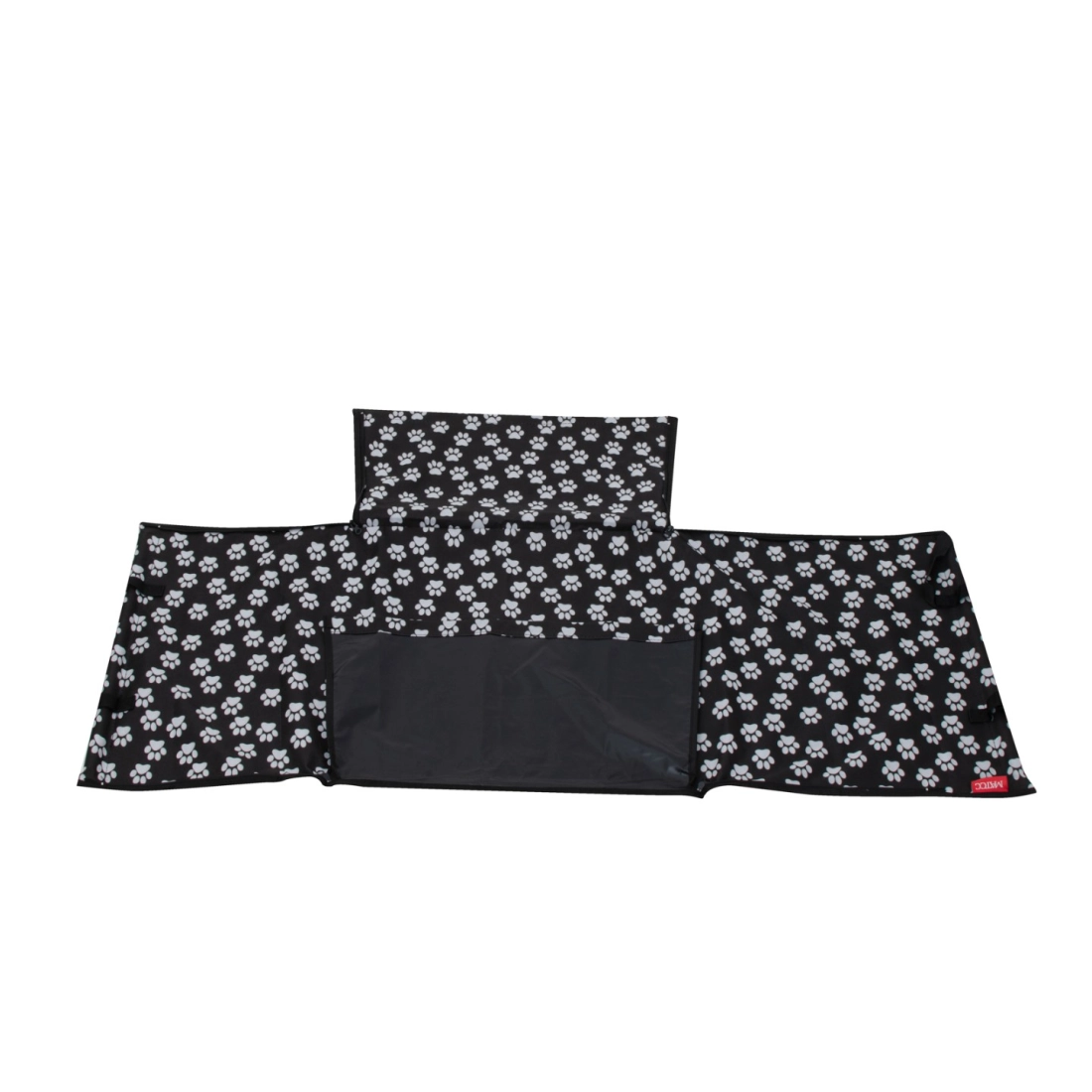 Podložka do auta pre psa - vzor labka, čierna