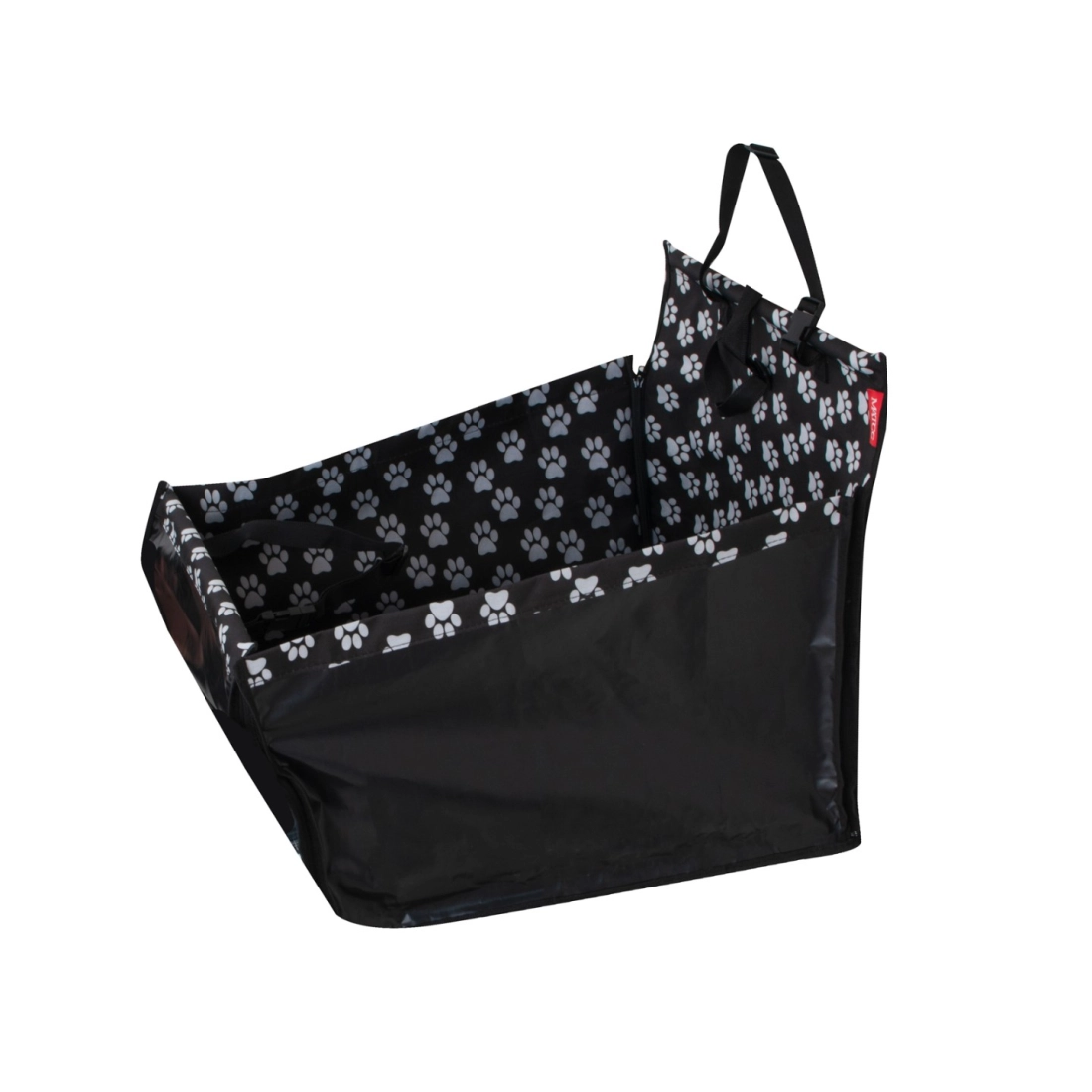 Podložka do auta pre psa - vzor labka, čierna