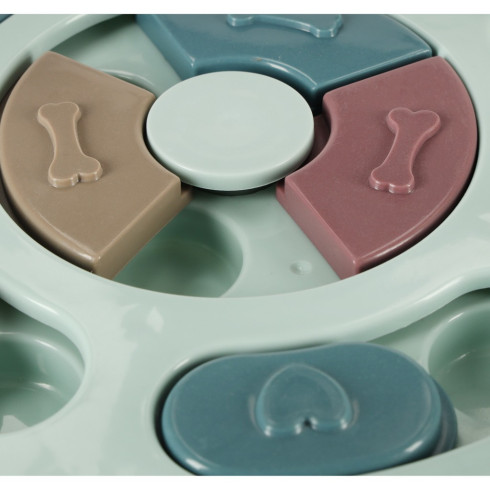 Psí hlavolam a spomaľovacia miska - modrá