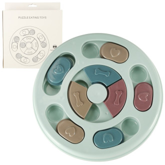 Psí hlavolam a spomaľovacia miska - modrá